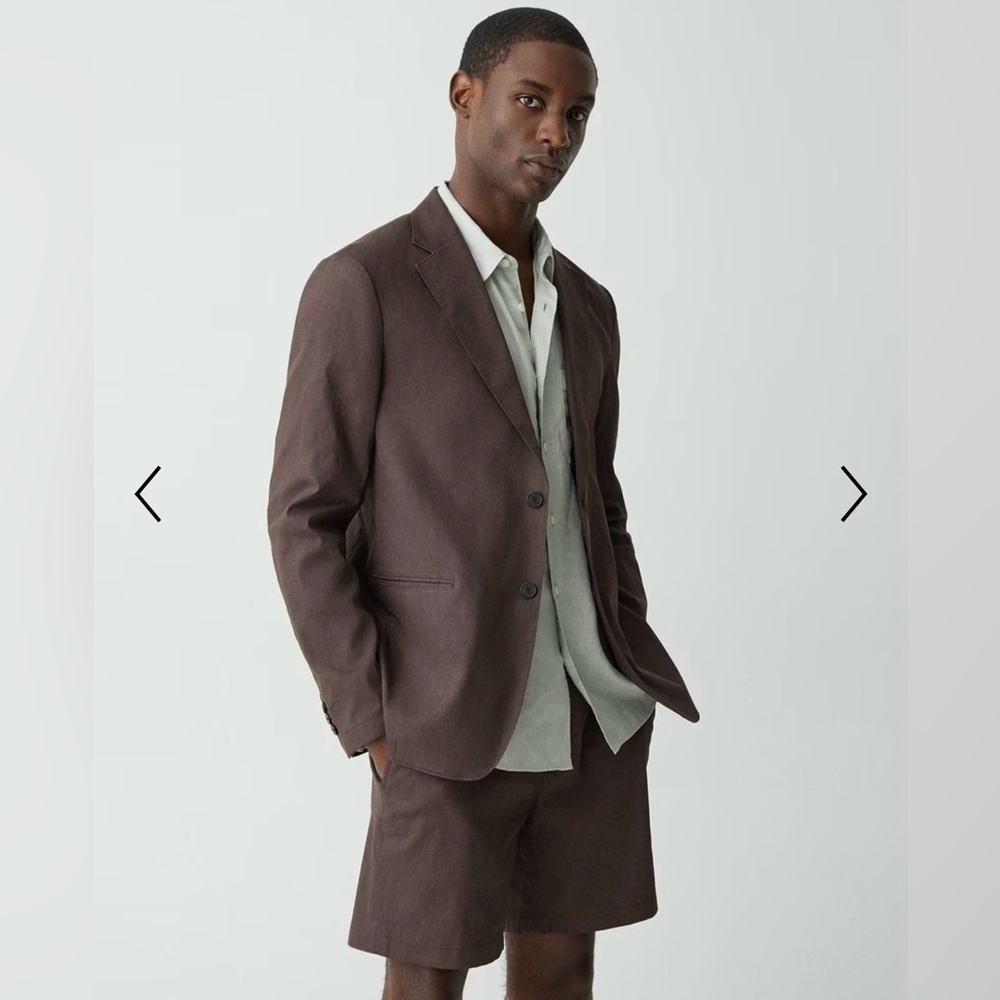 THEORY***Men Clinton Brown Linen Blazer***Size 42 $525 - Picture 2 of 9